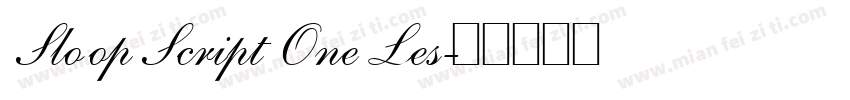 Sloop Script One Les字体转换